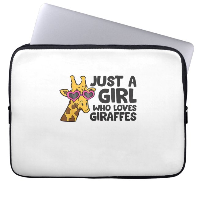 Just a Girl Who Loves Giraffes _3 Laptop Sleeve (Front)