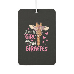Just A Girl Who Loves Giraffes Car Air Freshener