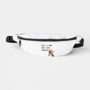 Just A Girl Who Loves Giraffes Cute Animal Giraffe Bum Bags