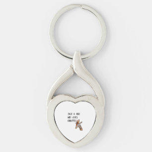 Just A Girl Who Loves Giraffes Cute Animal Giraffe Key Ring
