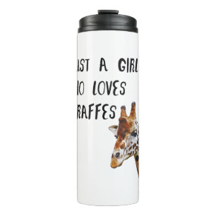 Just A Girl Who Loves Giraffes Cute Animal Giraffe Thermal Tumbler