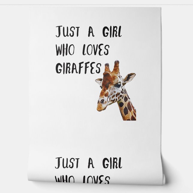 Just A Girl Who Loves Giraffes Cute Animal Giraffe Wallpaper (Unrolling)