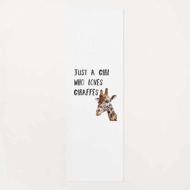 Just A Girl Who Loves Giraffes Cute Animal Giraffe Yoga Mat (Front)