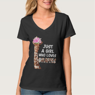 Just A Girl Who Loves Giraffes for Women T-Shirt