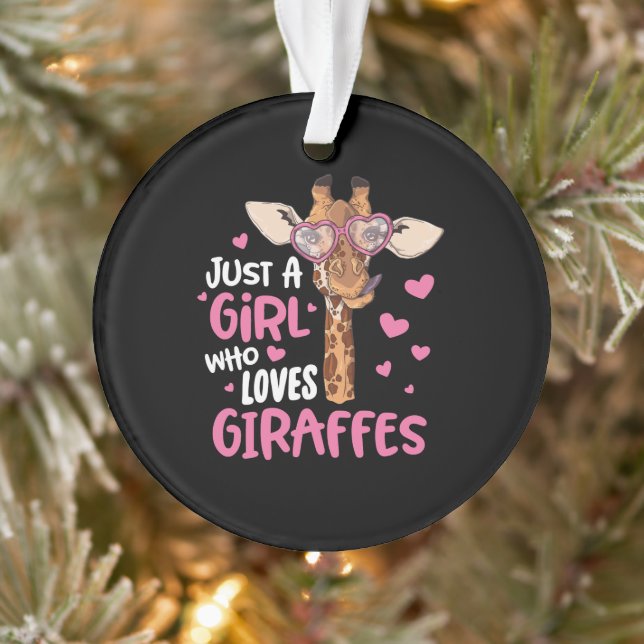 Just A Girl Who Loves Giraffes Ornament (Tree)