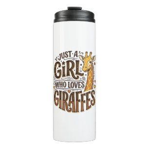 Just a Girl Who Loves Giraffes Vintage T-Shirt Des Thermal Tumbler