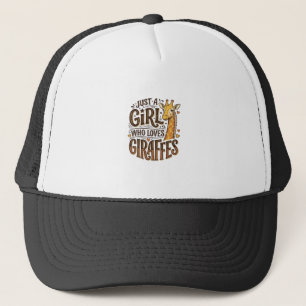 Just a Girl Who Loves Giraffes Vintage T-Shirt Des Trucker Hat
