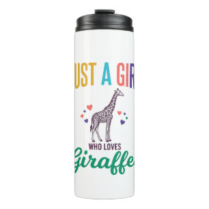 Just a Girl Who Loves Giraffes Vintage Vector Desi Thermal Tumbler