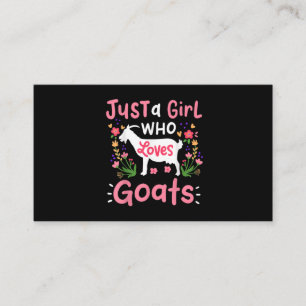 Just A Girl Who Loves Goats Business Card