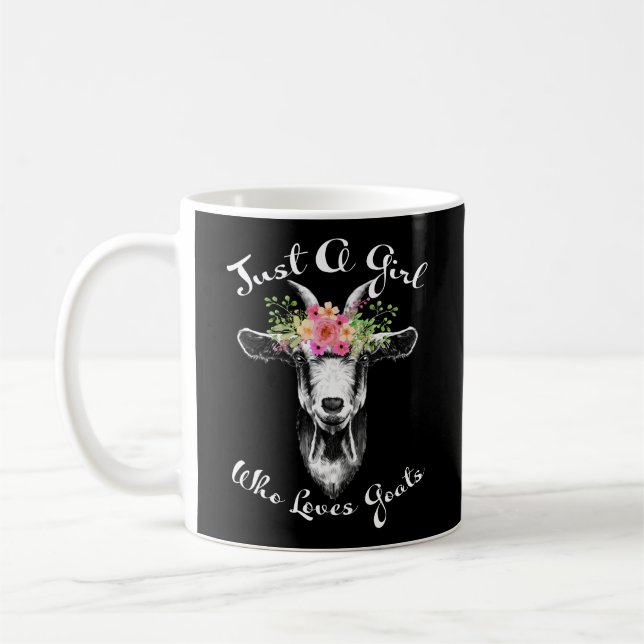 Just A Girl Who Loves Goats Coffee Mug (Left)