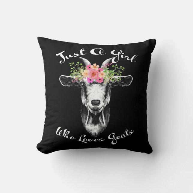 Just A Girl Who Loves Goats Cushion (Front)