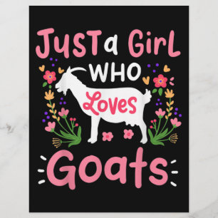 Just A Girl Who Loves Goats Custom Letterhead