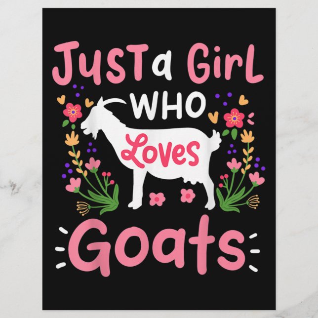 Just A Girl Who Loves Goats Custom Letterhead (Front)