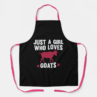 Just a Girl Who Loves Goats Cute Goats Lover Apron