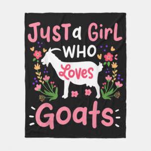 Just A Girl Who Loves Goats Fleece Blanket