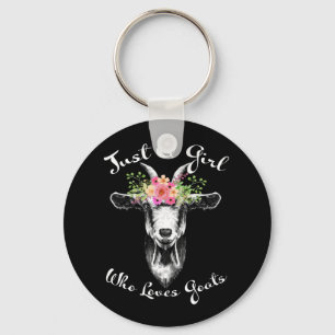 Just A Girl Who Loves Goats Key Ring