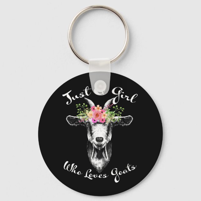 Just A Girl Who Loves Goats Key Ring (Front)
