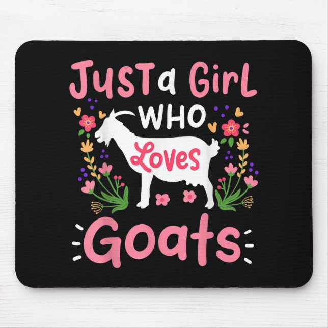 Just A Girl Who Loves Goats Mouse Mat (Front)