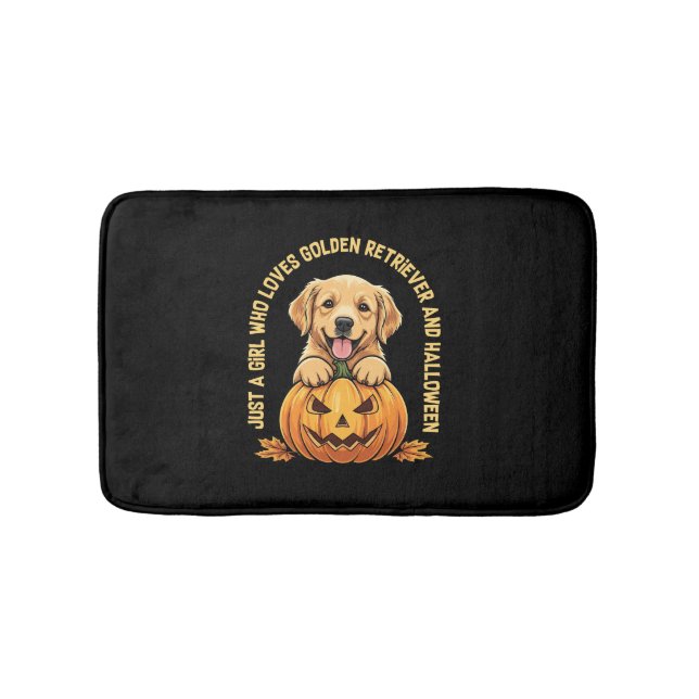 Just a Girl Who Loves Golden Retrievers Bath Mat (Front)