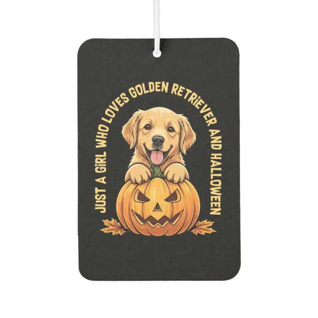 Just a Girl Who Loves Golden Retrievers Car Air Freshener (Front)