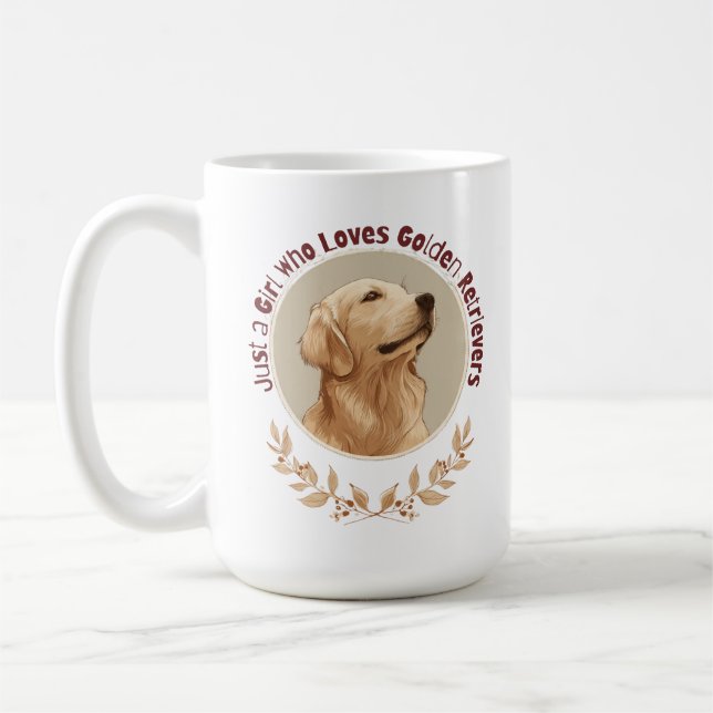 Just a Girl Who Loves Golden Retrievers  Coffee Mug (Left)