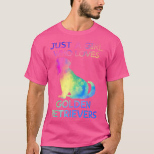 Just A Girl Who Loves Golden Retrievers Dog Lover T-Shirt