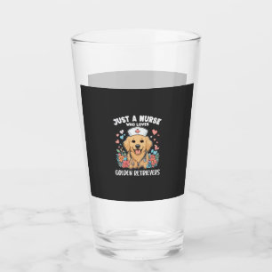 Just a Girl Who Loves Golden Retrievers Dogs Lover Glass
