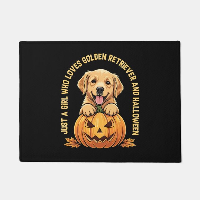 Just a Girl Who Loves Golden Retrievers Doormat (Front)