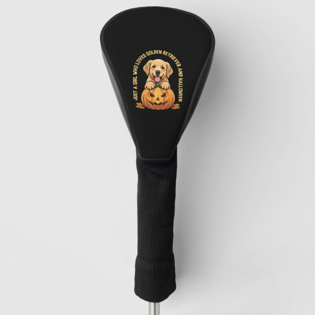 Just a Girl Who Loves Golden Retrievers Golf Head Cover (Front)