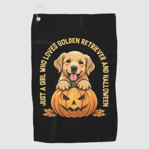 Just a Girl Who Loves Golden Retrievers Golf Towel