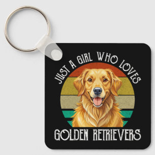 Just A Girl Who Loves Golden Retrievers Key Ring