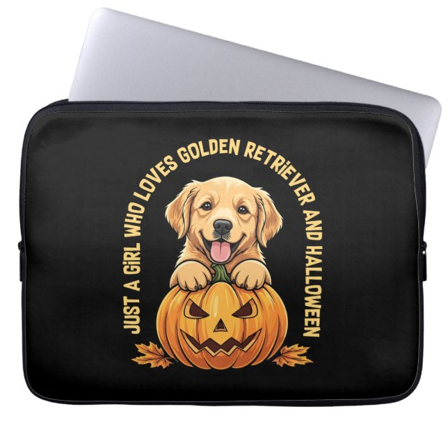 Just a Girl Who Loves Golden Retrievers Laptop Sleeve (Front)