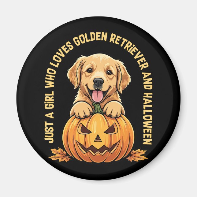 Just a Girl Who Loves Golden Retrievers Magnet (Front)