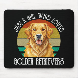 Just A Girl Who Loves Golden Retrievers Mouse Mat