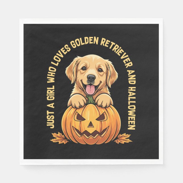 Just a Girl Who Loves Golden Retrievers Napkin (Front)