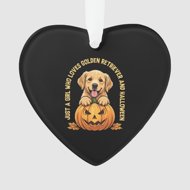 Just a Girl Who Loves Golden Retrievers Ornament (Front)