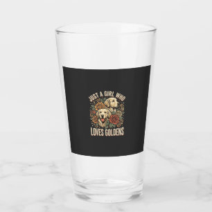 Just a Girl Who Loves Goldens Glass