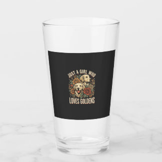 Just a Girl Who Loves Goldens Glass