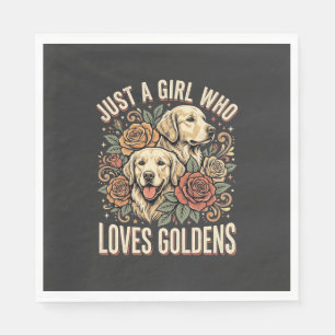 Just a Girl Who Loves Goldens Napkin