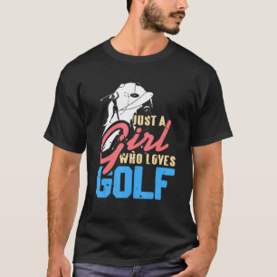 Just A Girl Who Loves Golf Vintage Golfer Present T-Shirt