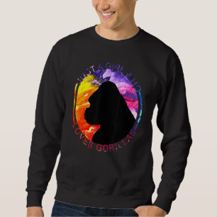 Just A Girl Who Loves Gorillas Silverback Gorilla Sweatshirt