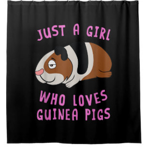 Just A Girl Who Loves Guinea Pig Animal Spirit Shower Curtain