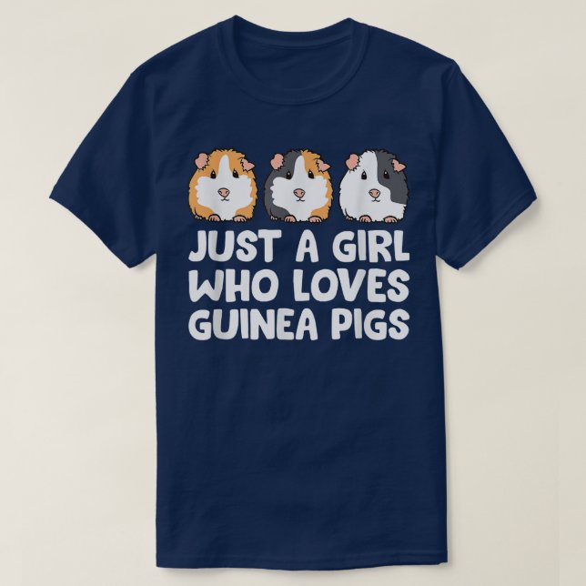 Just a Girl Who Loves Guinea Pigs866 T-Shirt (Design Front)