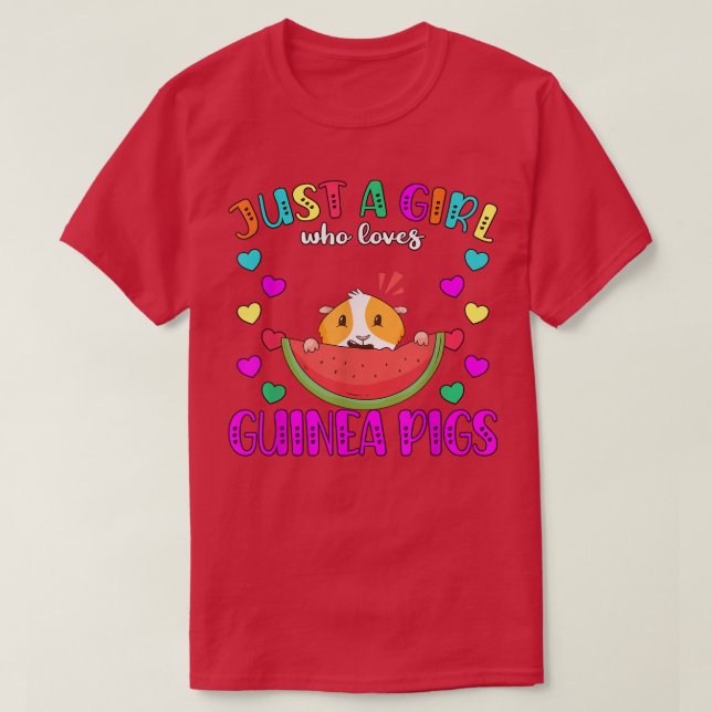 Just a Girl who loves Guinea Pigs 879 T-Shirt (Design Front)