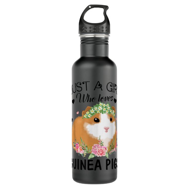 Just A Girl Who Loves Guinea Pigs  Animal Lover Gi 710 Ml Water Bottle (Front)