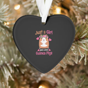 Just A Girl Who Loves Guinea Pigs Cute Guinea Pig Ornament