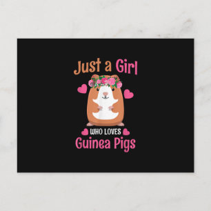 Just A Girl Who Loves Guinea Pigs Cute Guinea Pig Postcard