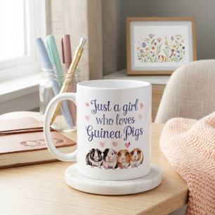 Just a Girl Who Loves Guinea Pigs   Guinea Pig Coffee Mug