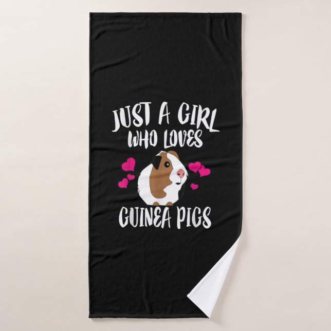 Just A Girl Who Loves Guinea Pigs Guinea Pig Gift Bath Towel (Bath Towel)