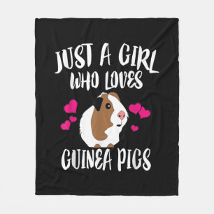 Just A Girl Who Loves Guinea Pigs Guinea Pig Gift Fleece Blanket